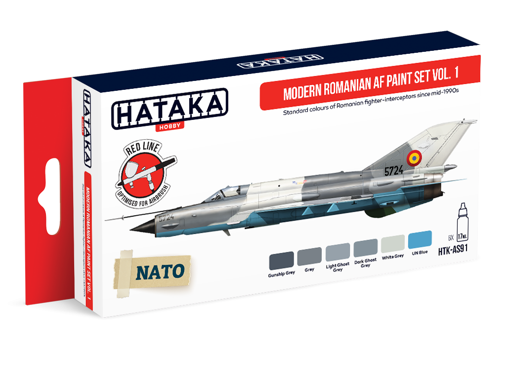 Hataka HTK-AS91 Ensemble de peinture AF roumain moderne vol. 1 (6x17ml)