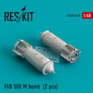 RESKIT RS48-0135 FAB Bombe 500 M (2 pièces) 1/48