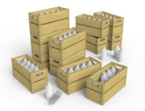 Miniart 35573 BOUTEILLES DE LAIT ET CAISSES EN BOIS (1/35) – image 2
