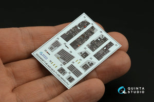 Quinta Studio QDS-48387 F-4E (première version) avec aile à lamelles, intérieur imprimé en 3D et coloré sur papier décalcomanie (Meng) (Petite version) 1/48  – image 8
