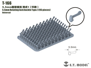 Boucle de verrouillage rotative ET modèle T-166 5,5 mm type 1 (95 pièces)