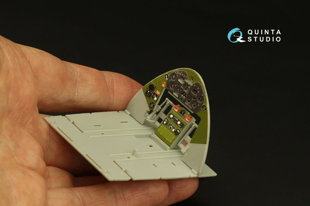 Intérieur imprimé en 3D et coloré sur papier décalcomanie Quinta Studio QD32195 F6F-5 Hellcat (Trumpeter) 1/32 – imagen 8