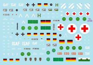 Star Decals 72-A1100 ISAF-Afghanistan n° 1. GECON - Casques bleus allemands. Wiesel I MK 20, VCI Fuchs, véhicule NBC Fuchs, véhicule sanitaire Fuchs. Échelle 1/72. – image 2