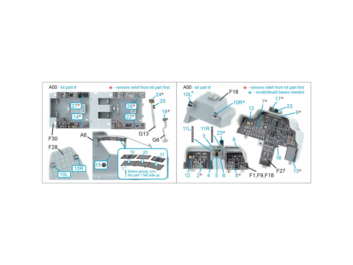Intérieur coloré imprimé en 3D sur papier décalcomanie Quinta Studio QDS-35132 AH-64A (Trumpeter) (Petite version) 1/35 – immagine 2