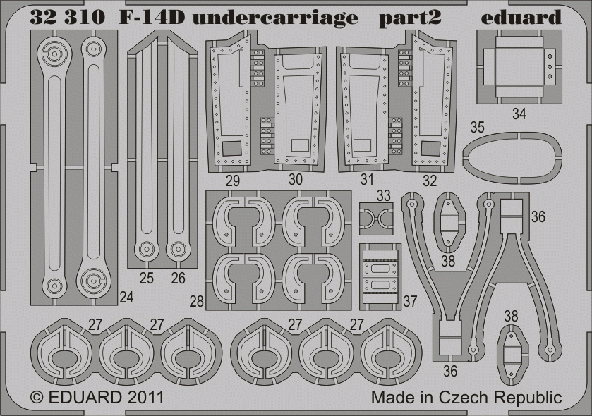 Train d'atterrissage Eduard 32310 F-14D 1/32 TRUMPETER
