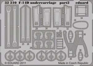 Train d&amp;#39;atterrissage Eduard 32310 F-14D 1/32 TRUMPETER