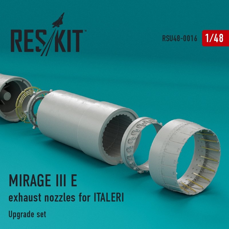 RESKIT RSU48-0016 Buses d&amp;#39;échappement Mirage III E Italeri 1/48