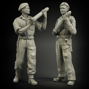 Panzer Art FI35-053 RAC britannique Afrique du Nord chargeant des munitions de 75 mm, set de soldats à l&amp;#39;échelle 1/35