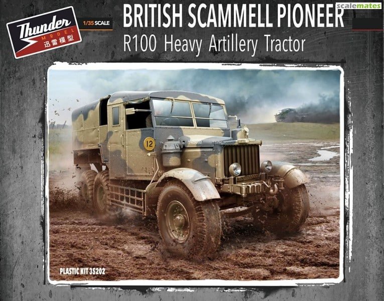 Tracteur d&amp;#39;artillerie britannique Scammell Pioneer R100, maquette Thunder 35202, échelle 1/35