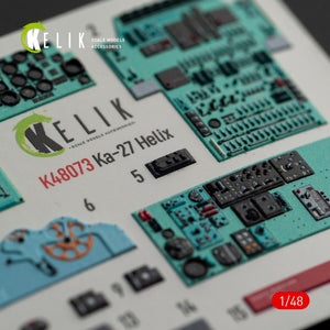 Décalcomanies 3D pour l&amp;#39;intérieur du Ka-27 Helix (KELIK K48073) pour la maquette HobbyBoss au 1/48 – immagine 6
