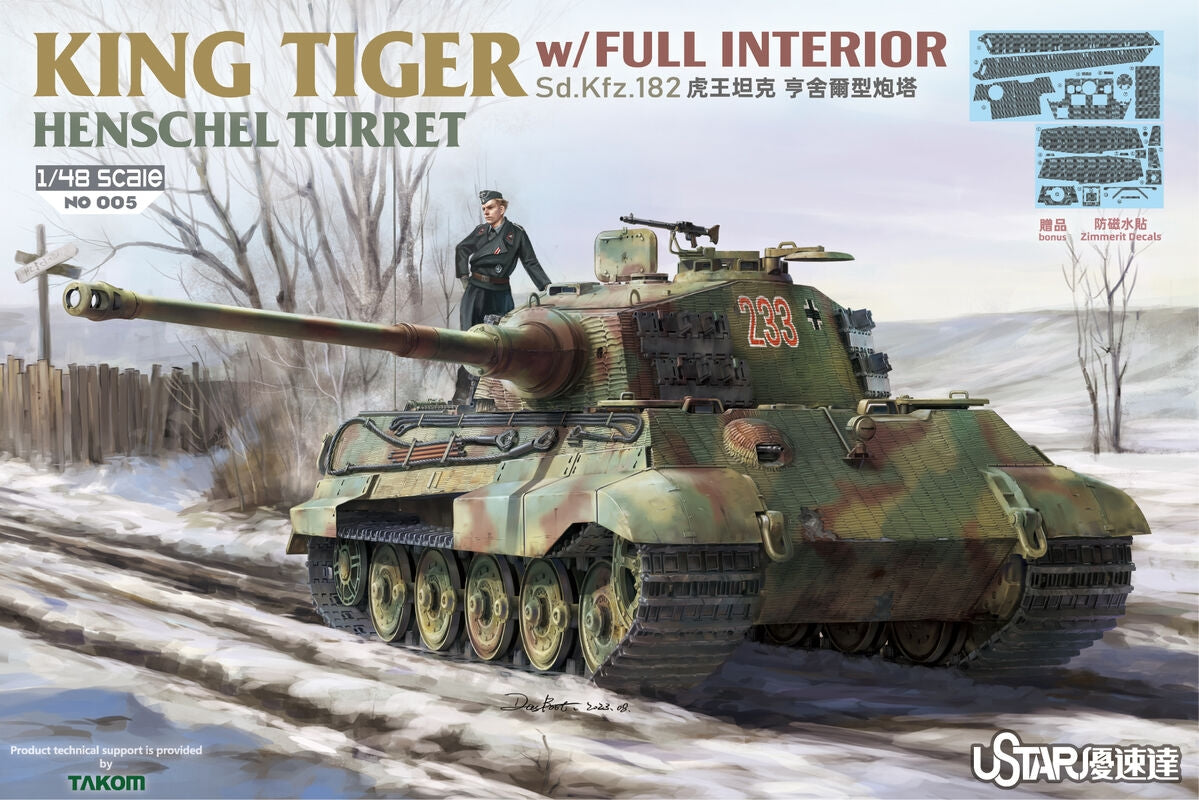 Suyata NO-005 King Tiger Tourelle Henschel avec intérieur complet 1/48
