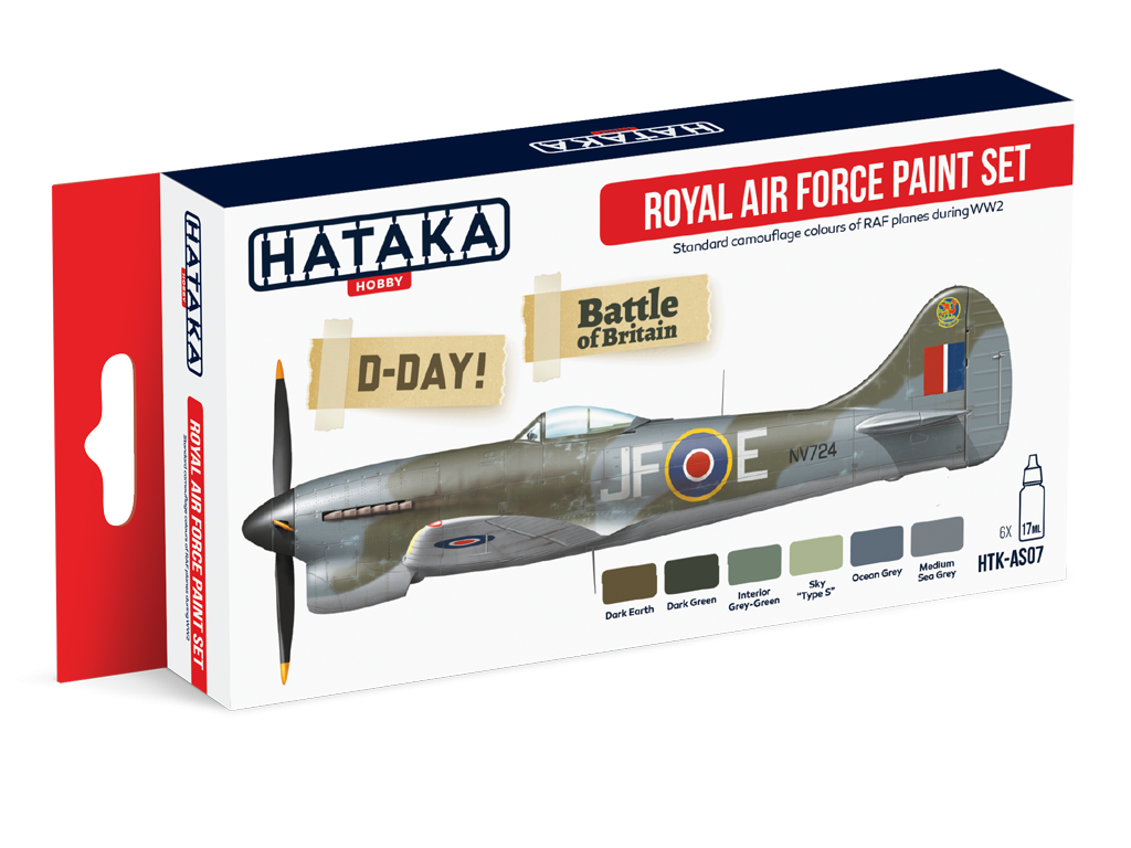 Hataka HTK-AS07 Ensemble de peinture Royal Air Force 6x17ml