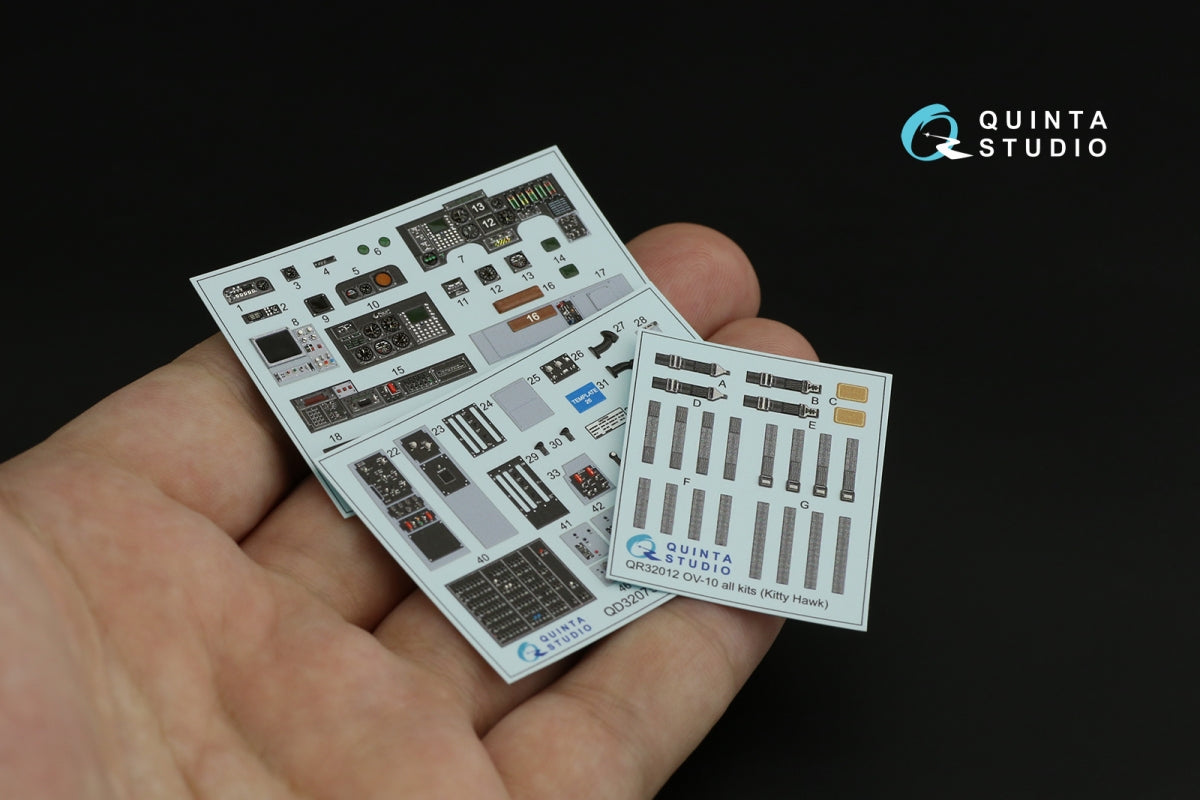 Intérieur imprimé en 3D et coloré sur papier décalcomanie Quinta Studio QD32079 OV-10D (KittyHawk) 1/32 – image 3