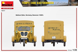 MiniArt 38047 TEMPO E400 KASTENWAGEN CAMION DE LIVRAISON À 3 ROUES SUR VOIE 1/35  – image 14