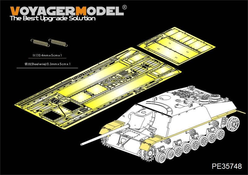 Ailes de Jagdpanzer IV allemand de la Seconde Guerre mondiale, modèle Voyager PE35748 (pour TAMIYA 35340), échelle 1/35