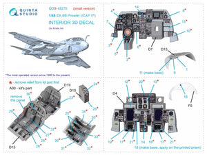 Intérieur imprimé en 3D et coloré sur papier décalcomanie Quinta Studio QDS-48270 EA-6B Prowler (ICAP II) (Kinetic) (Petite version) 1/48  – image 2