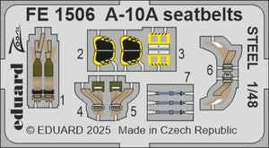 Ceintures de sécurité Eduard FE1506 A-10A en acier, Great Wall Hobby, échelle 1/48