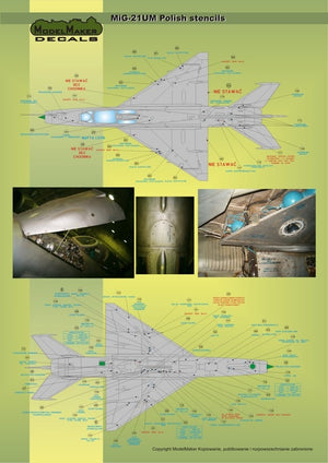 ModelMaker Decals D48020 MiG-21PFM/M/MF/bis/UM Pochoirs polonais 1/48 – immagine 5