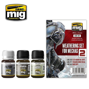 AMMO of Mig Jimenez 7429 KIT DE VIEILLISSEMENT POUR MECHAS 3x35 ml