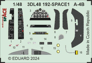 Eduard 3DL48192 A-4B SPACE HOBBY 2000, HASEGAWA 1/48