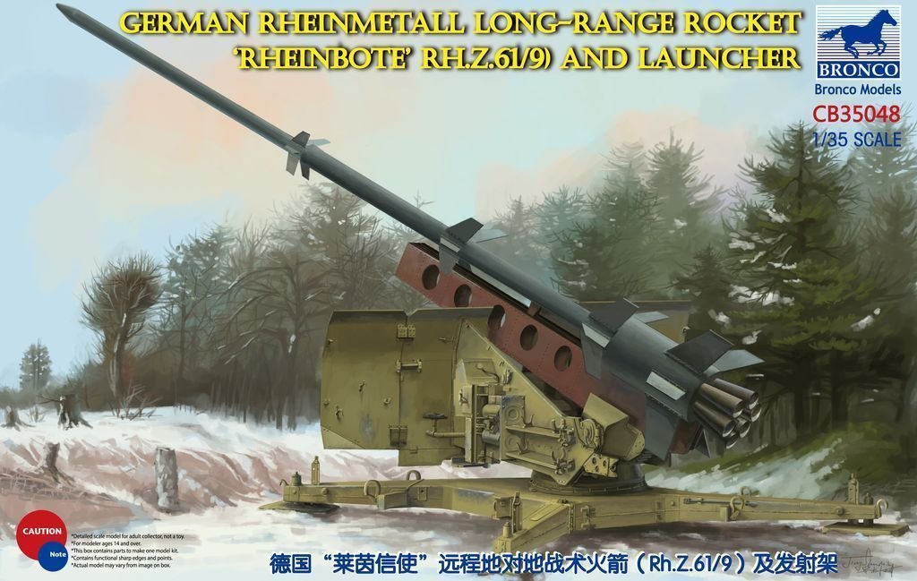 Bronco CB35048 Allemand Rheinmetall LR Rocket Rheinbote Rh.Z.61/9 et lanceur 1/35