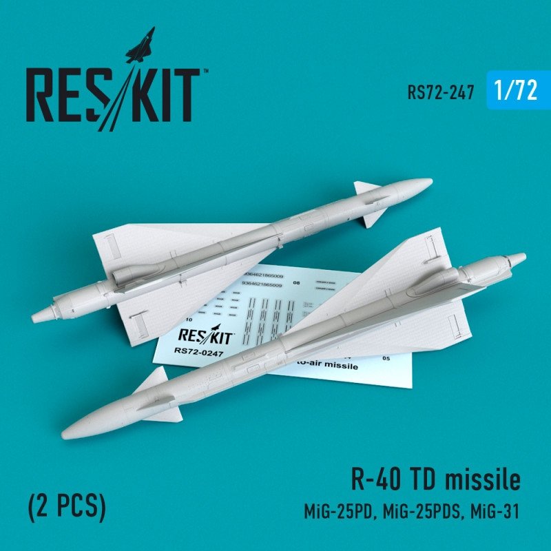 RESKIT RS72-0247 Missile R-40 TD (2 pièces) 1/72