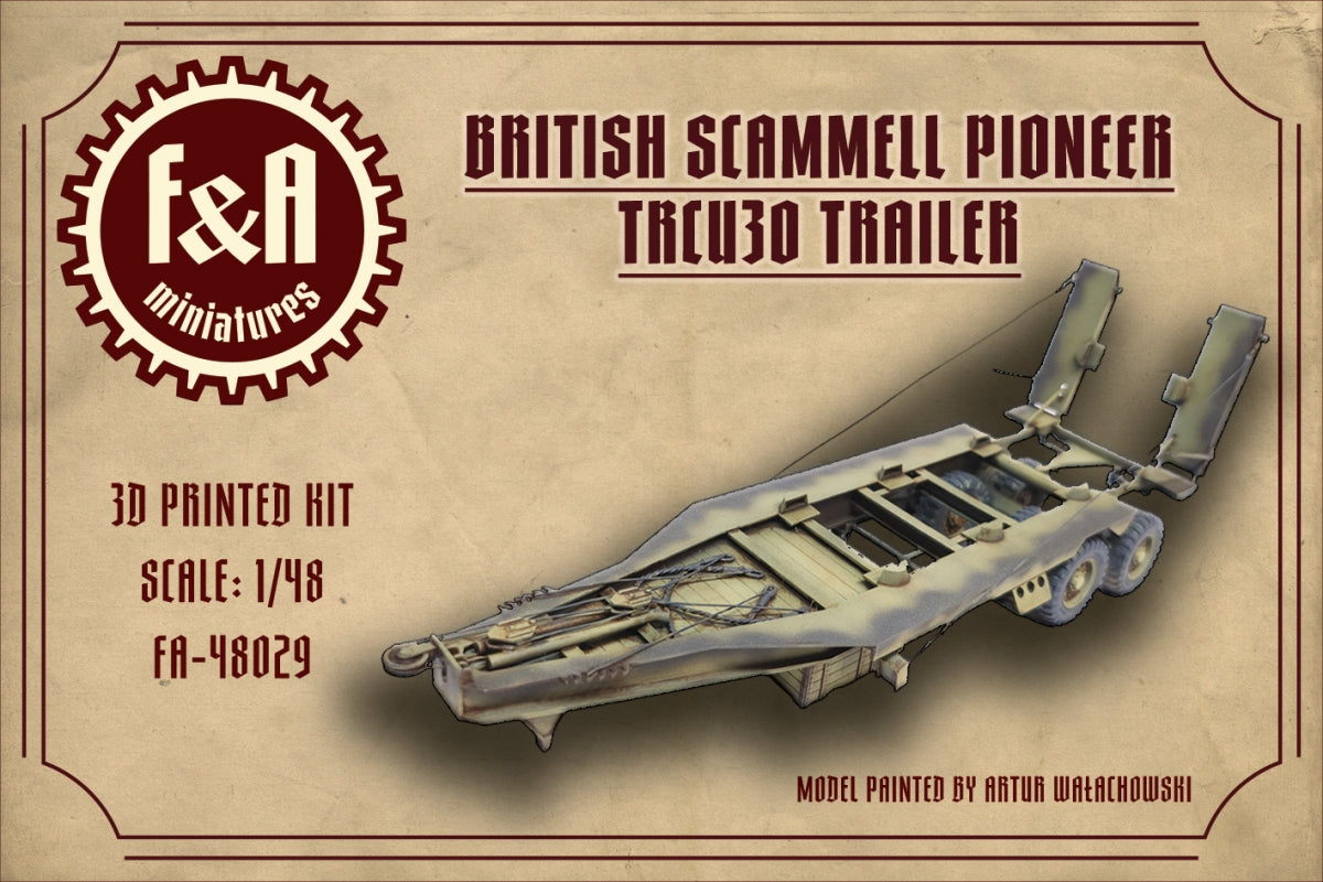 Remorque TRCU30 F&amp;A Miniatures FA-48029 à l'échelle 1/48