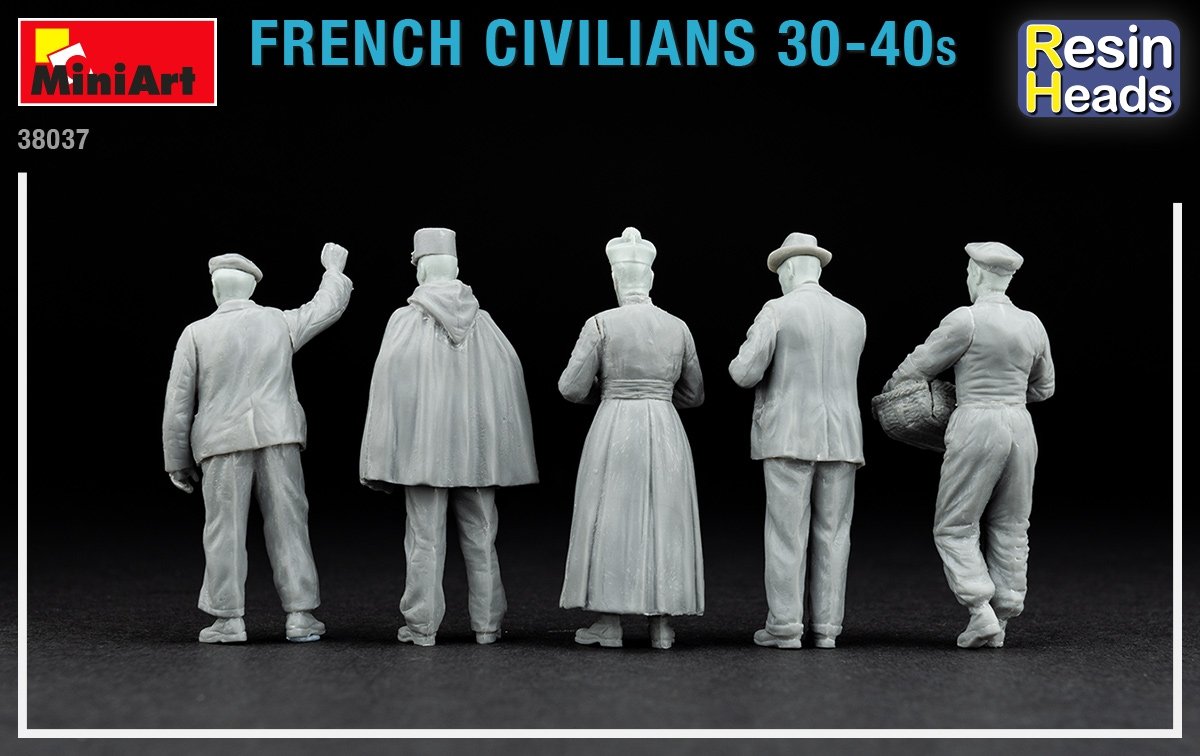 Miniart 38037 Civils français années 30-40 (têtes en résine) 1/35  – immagine 5