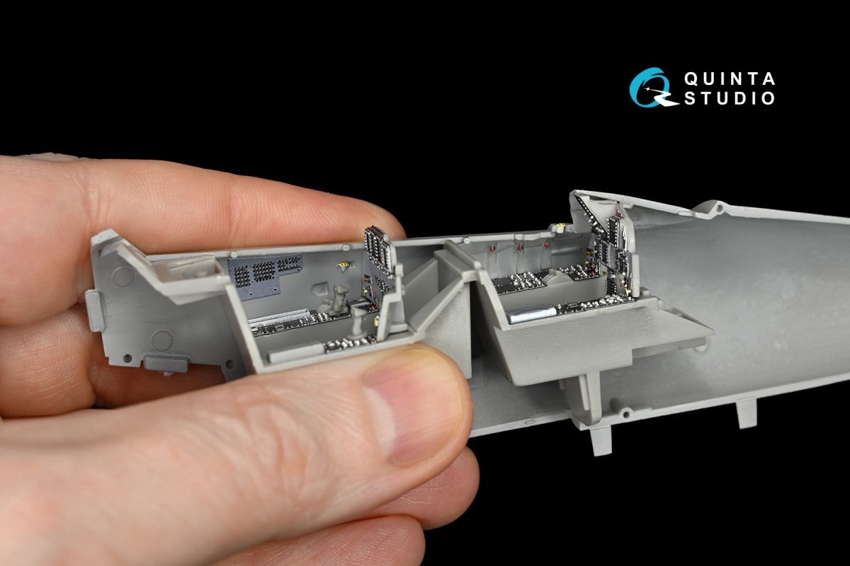 Intérieur imprimé en 3D et coloré sur papier décalcomanie Quinta Studio QD48052 F-15E (pour maquette Revell) 1/48  – immagine 12