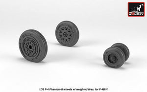 Roues Armory Models AW32306 F-4 Phantom-II avec pneus lestés, échelle 1/32 (début de production)