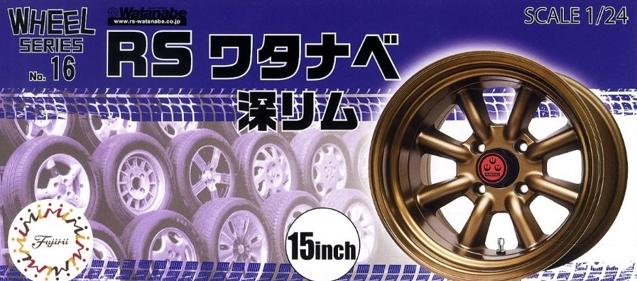 Roue Fujimi 193571 Série n° 16 RS Watanabe Jante profonde 15 pouces 1/24