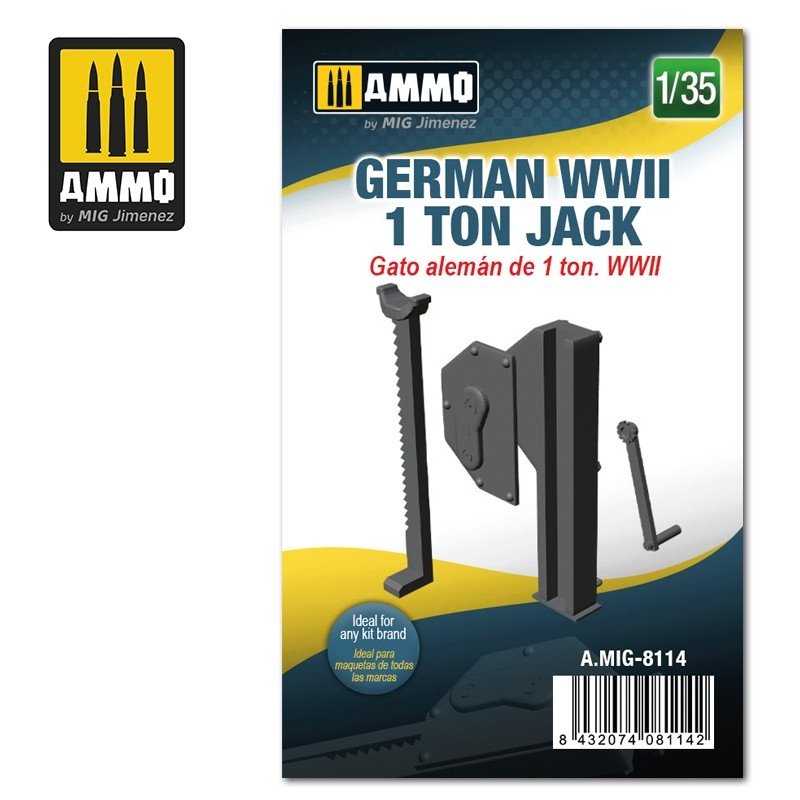 Munitions pour Mig 8114, Jack allemand de 1 tonne de la Seconde Guerre mondiale, échelle 1/35