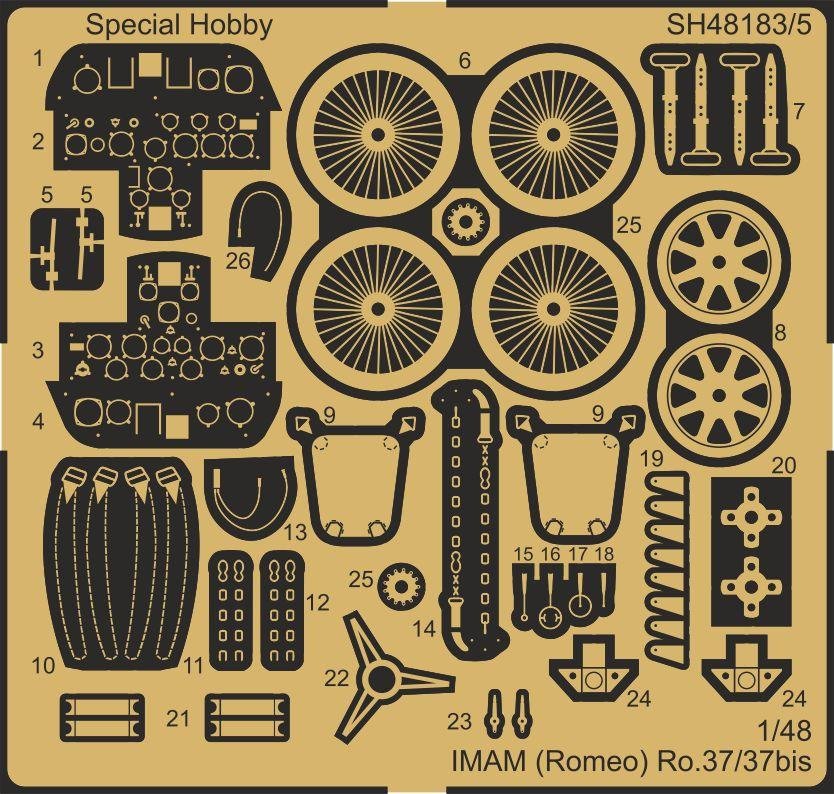 Special Hobby 48183 IMAM (Romeo) Ro.37 Moteur A30 1/48 – image 4