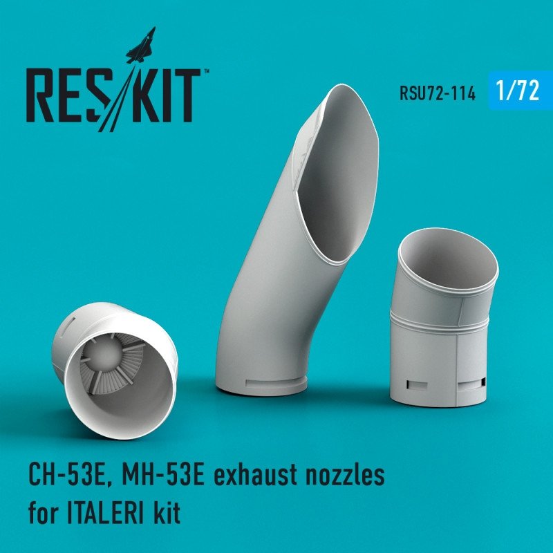 RESKIT RSU72-0114 Buses d&amp;#39;échappement CH-53E, MH-53E pour Italeri 1/72