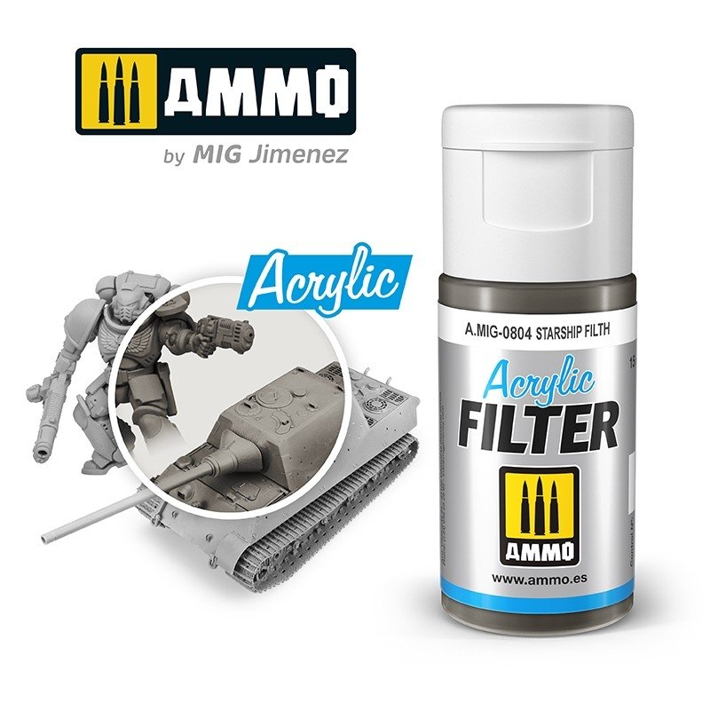 Filtre acrylique Ammo of Mig 0804 Starship Filth 15 ml