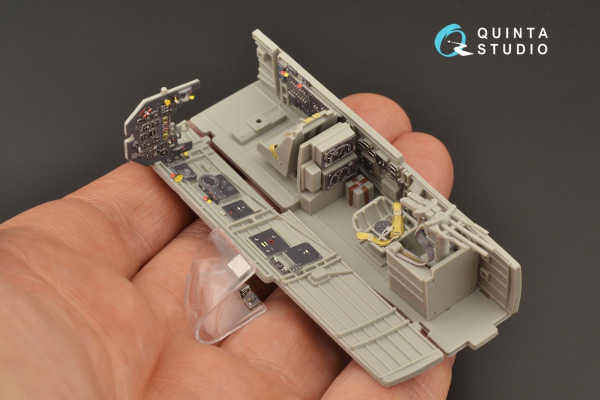Intérieur imprimé en 3D et coloré sur papier décalcomanie Quinta Studio QD48207 Ju 87D/G (Italeri) 1/48 – Bild 7
