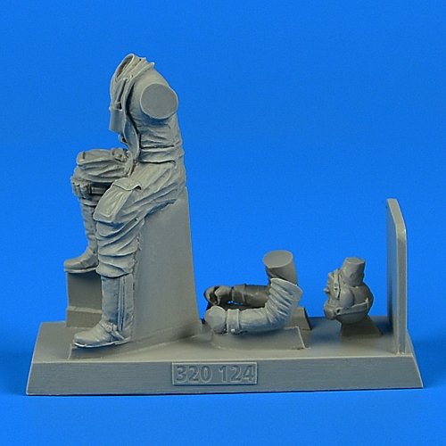 Aerobonus 320124 Pilote de la Luftwaffe allemande de la Seconde Guerre mondiale avec gilet de sauvetage pour Bf 109 1/32