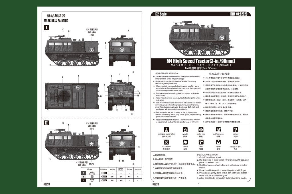 Tracteur Hobby Boss 82920 M4 à grande vitesse 3 pouces/90 mm 1/72  – image 3