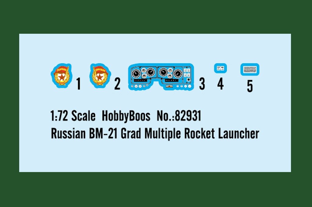 Hobby Boss 82931 Russian BM-21 Grad Multiple Rocket Launcher 1/72 – zdjęcie 4