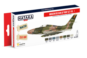 Coffret de peinture Hataka HTK-AS59 Modern Belgian AF vol. 1 (8x17ml)