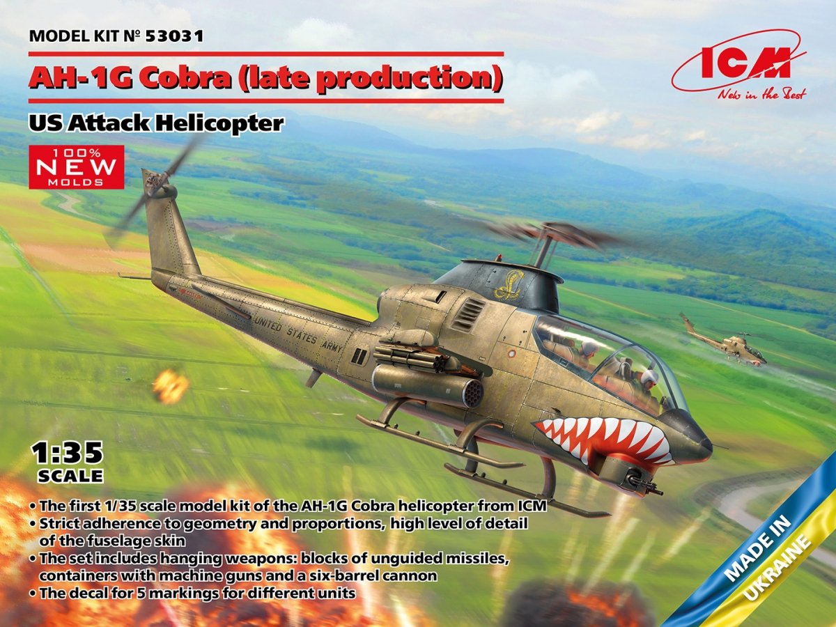 ICM 53031 AH-1G Cobra (production tardive) Hélicoptère d&amp;#39;attaque américain 1/35