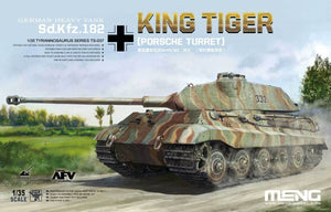 Meng modèle TS-037 char lourd allemand Sd.Kfz.182 tourelle Porsche King Tiger (1/35)