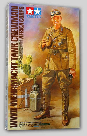 Tamiya 36310 Membre d&amp;#39;équipage de char de la Wehrmacht allemande, Corps d&amp;#39;Afrique (1/16)