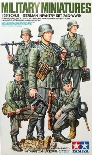 Tamiya 35371 Kit d&amp;#39;infanterie allemande (milieu de la Seconde Guerre mondiale) 1/35
