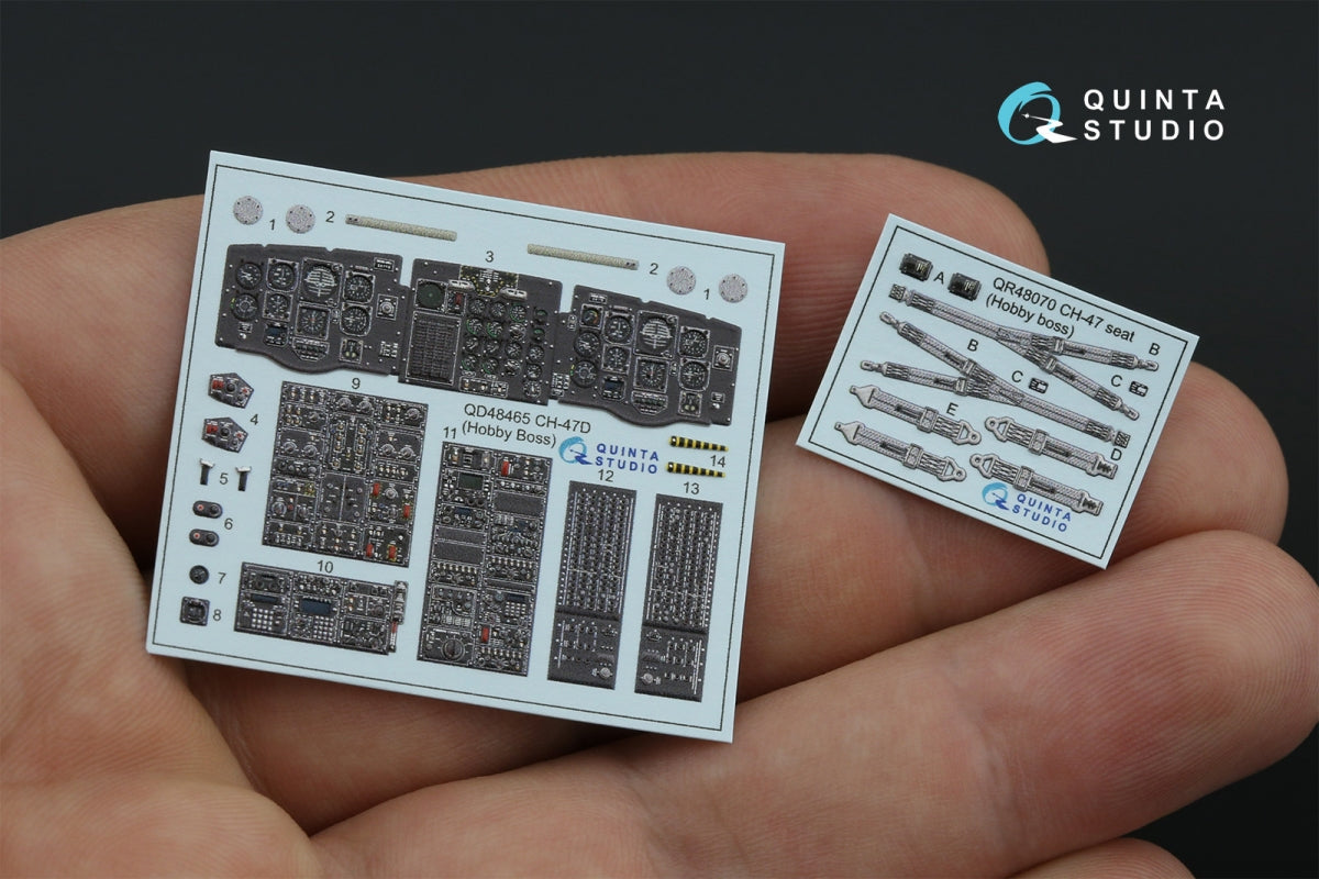 Intérieur coloré imprimé en 3D sur papier décalcomanie Quinta Studio QD48465 CH-47D (HobbyBoss) 1/48 – image 2