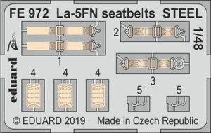Ceintures de sécurité Eduard FE972 La-5FN ACIER 1/48 ZVEZDA