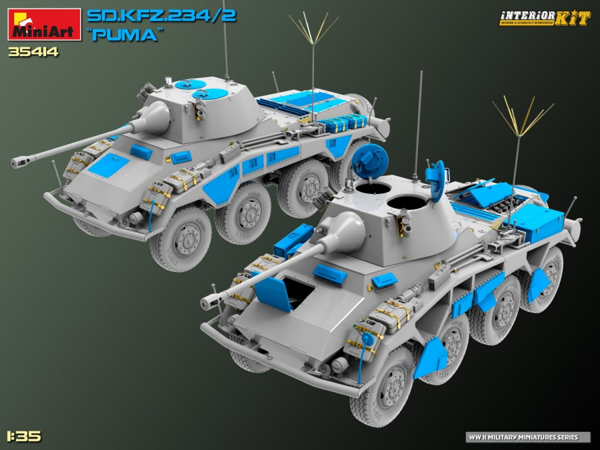 MiniArt 35414 Sd.Kfz. 234/2 PUMA. KIT INTÉRIEUR 1/35  – immagine 8