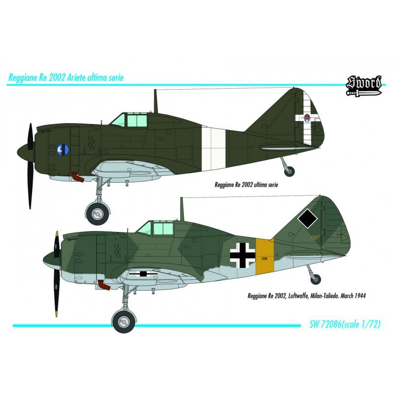 Épée 72086 Reggiane Re-2002 Bis 1/72 – image 2