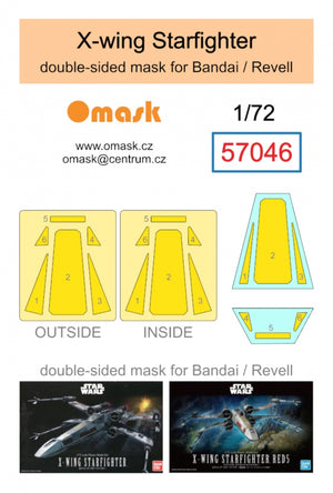 Masque double face Omask 57046 X-wing Starfighter (pour Bandai/Revell) 1/72