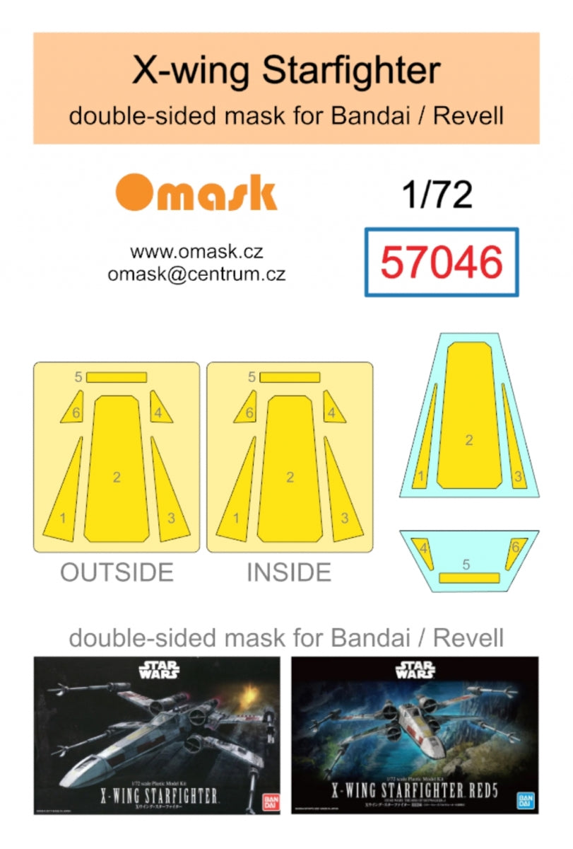 Masque double face Omask 57046 X-wing Starfighter (pour Bandai/Revell) 1/72